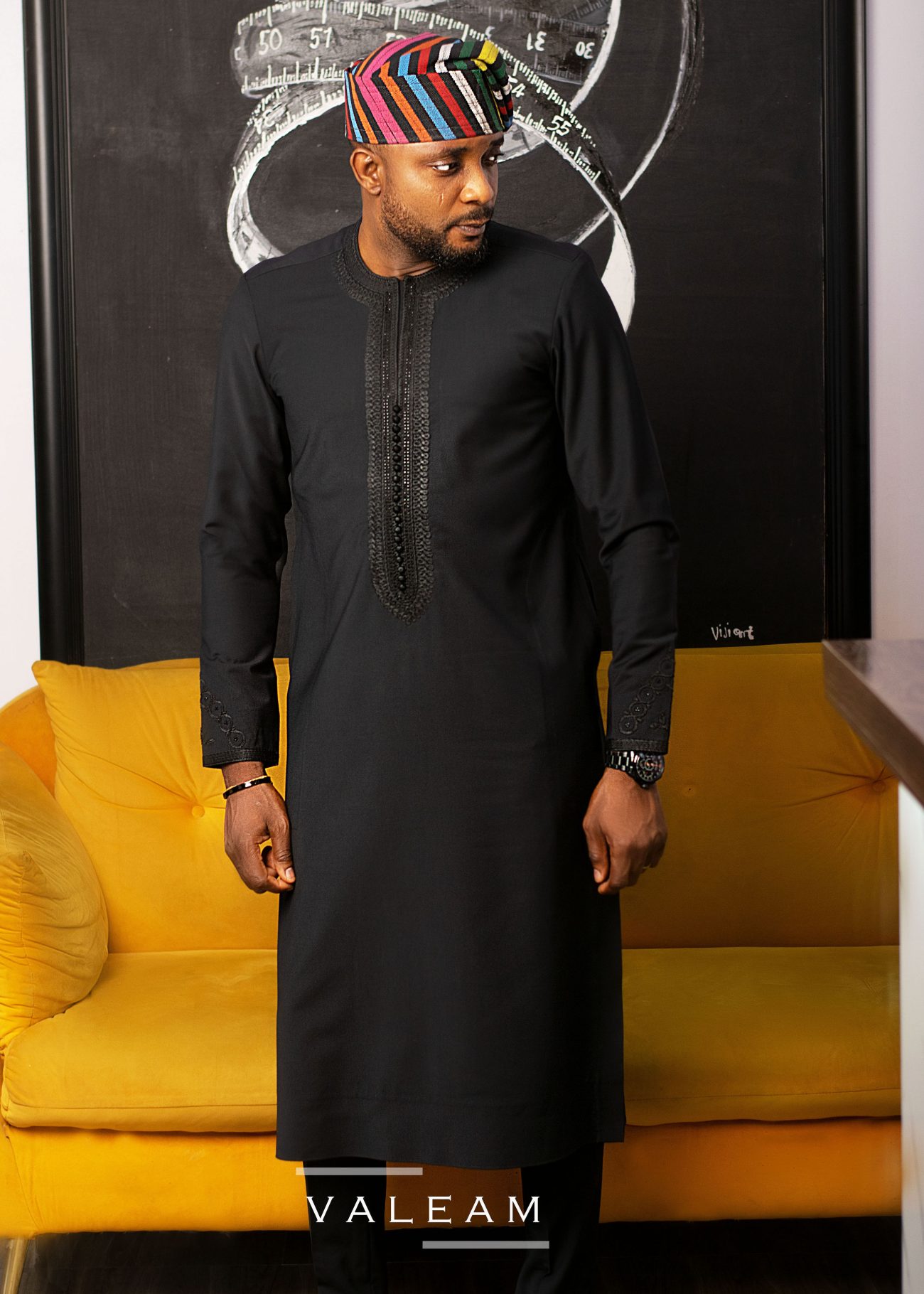 Noir Prestige Kaftan