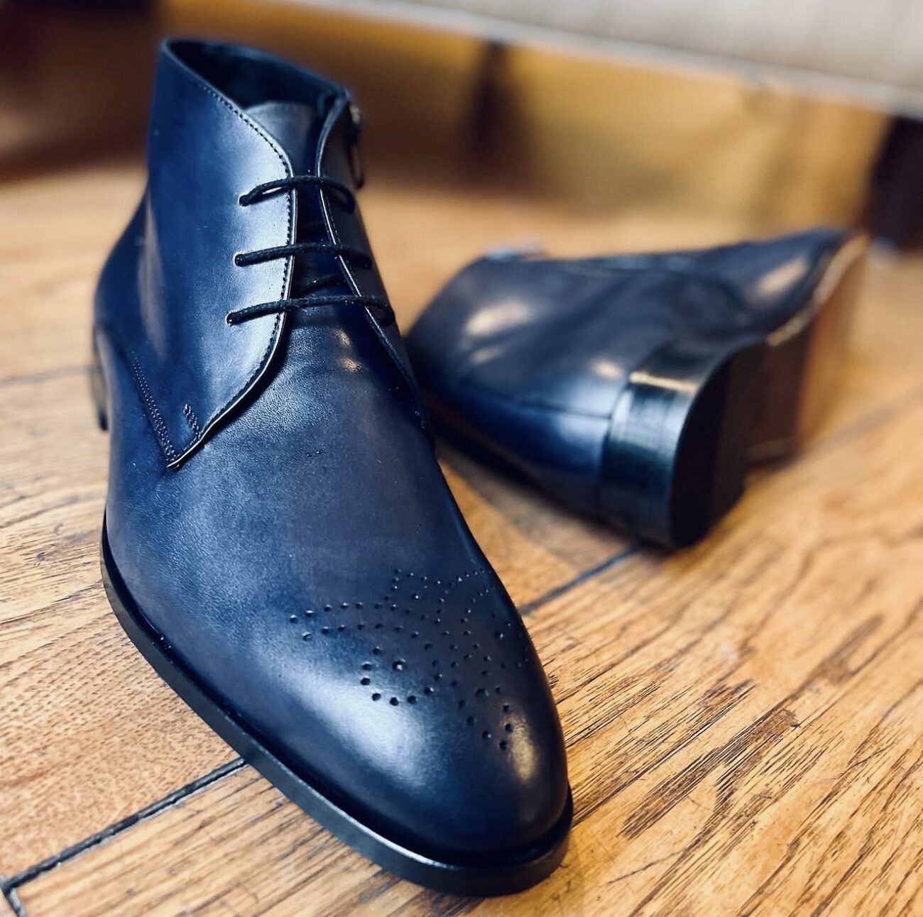 Dress Ankle Wingtip ( dark blue )
