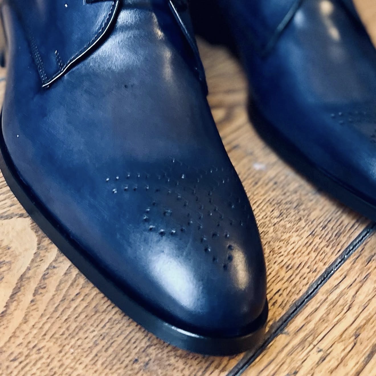 Dress Ankle Wingtip ( dark blue ) - Image 3