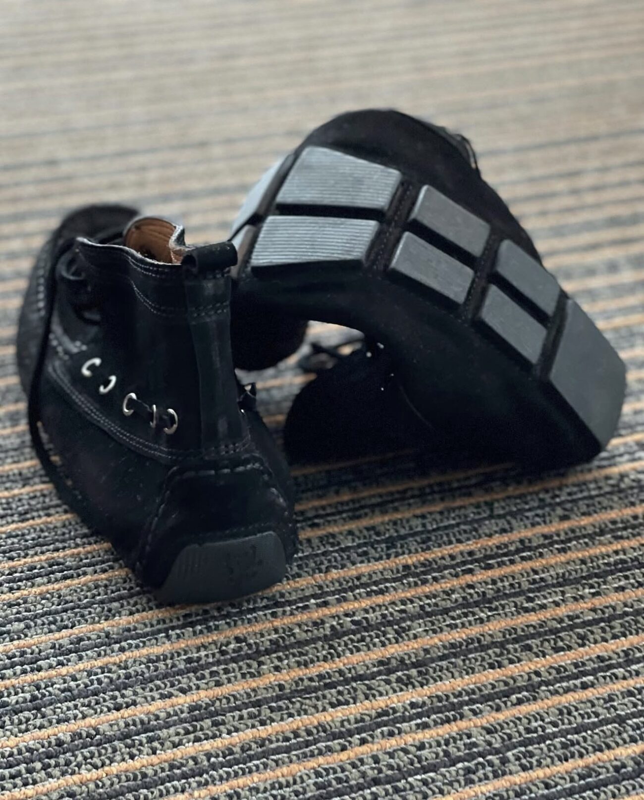 E-Foldable Travel Ankle Moccasins ( black Suede ) - Image 2