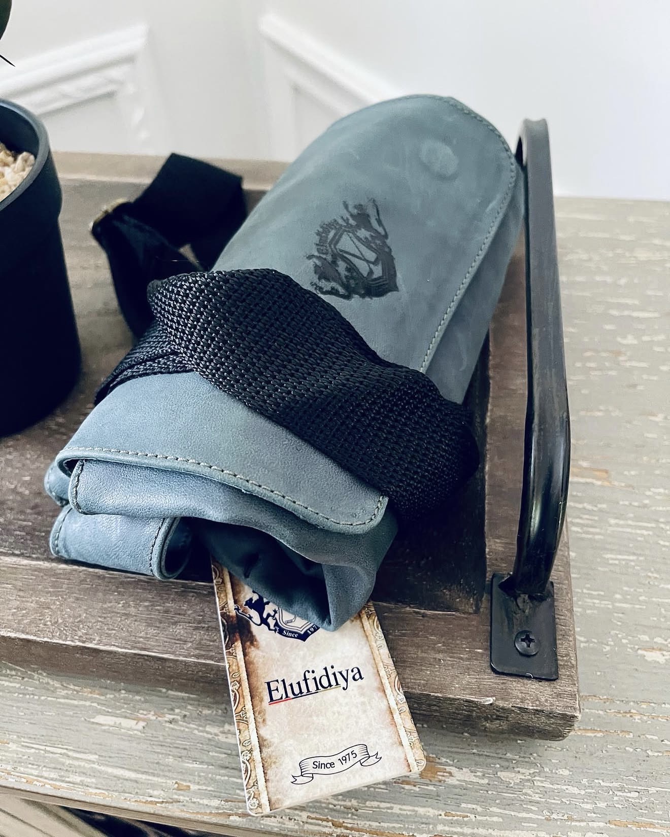 Foldable Cross-body Passport Leather Bag ( green ) - Image 2