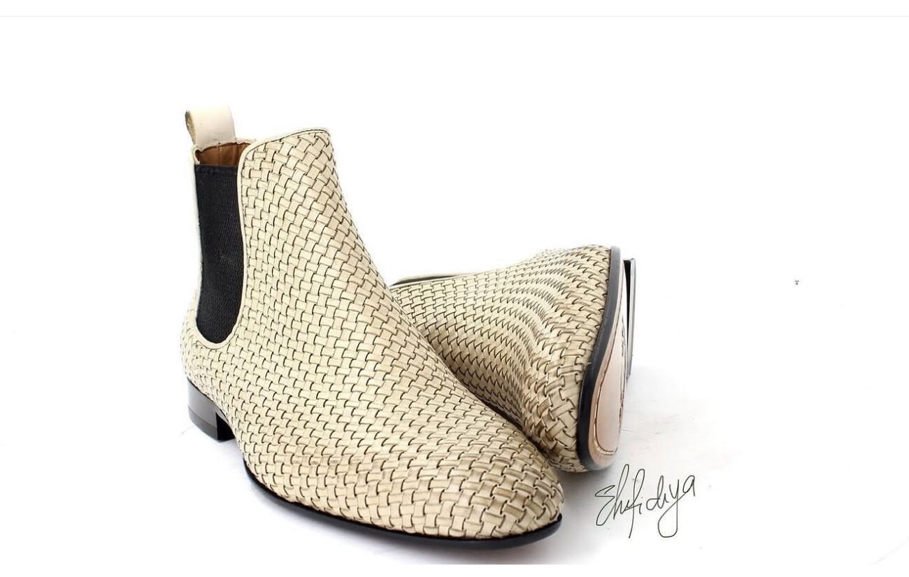 Robert Woven Boots ( tinted cream )